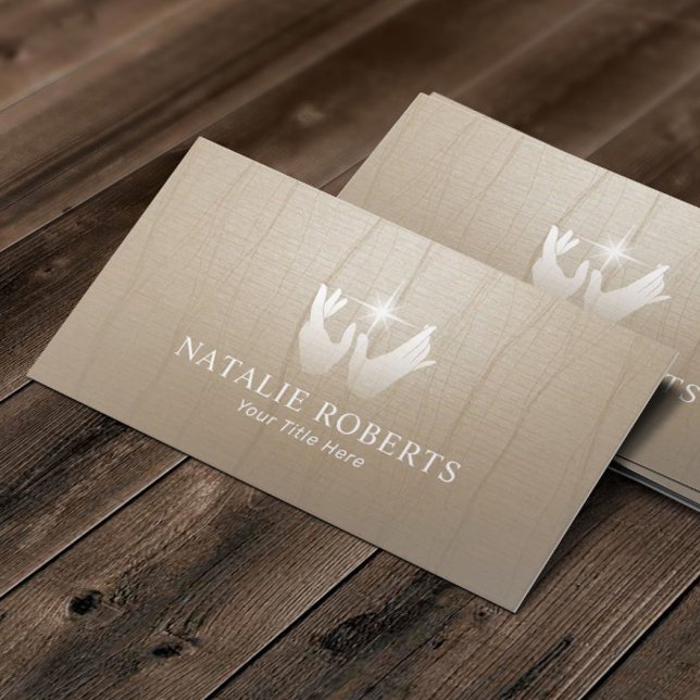 Healing Hands Wellness Spa Massage Therapy Zen Business Card (Creator Uploaded)