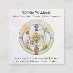Healing Harmony Radionics Symbol Square Business Card