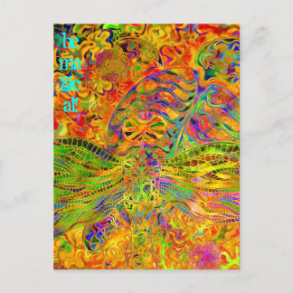 Healing heArt Dragonfly and Turtle be magical! Postcard