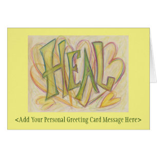 Healing Heart Word Art Inspirational Note Cards