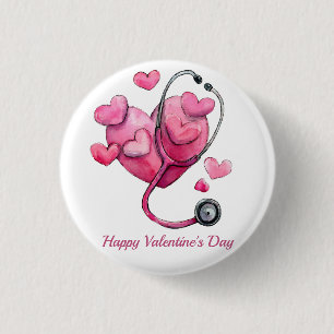 Healing Hearts Valentine Design 3 Cm Round Badge