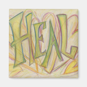 Healing Hearts Word Art Custom Fridge Magnets