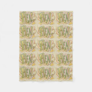 Healing Hearts Word Art Soft Fleece Chemo Blanket