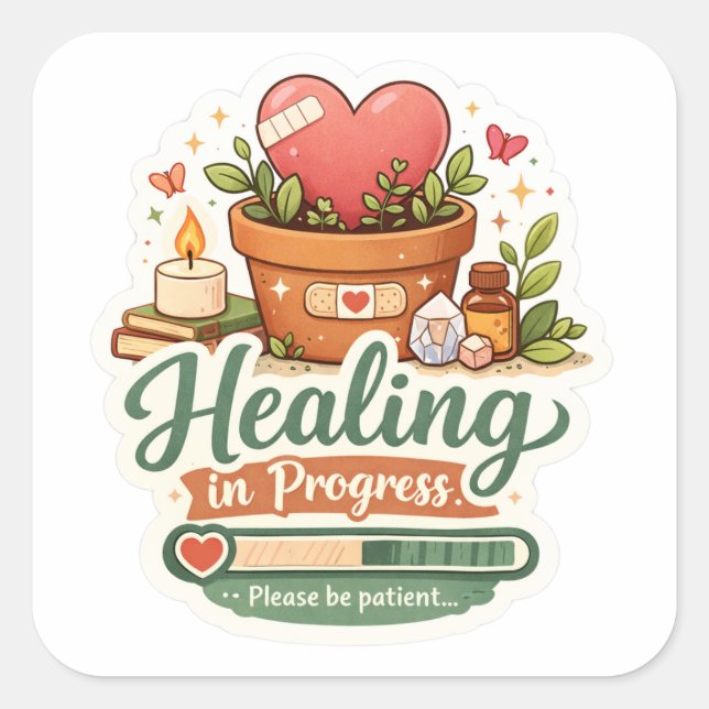 Healing in Progress Sticker | Decal. (Front)