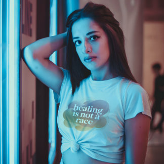 Healing Is Not a Race – Pastel Wellness T-Shirt