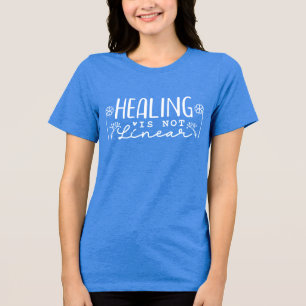 Healing Is Not Linear Floral Grief Support Tri-Blend Shirt