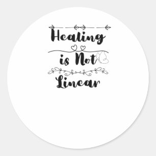 Healing Is Not Linear Mental Health Awareness Stic Classic Round Sticker