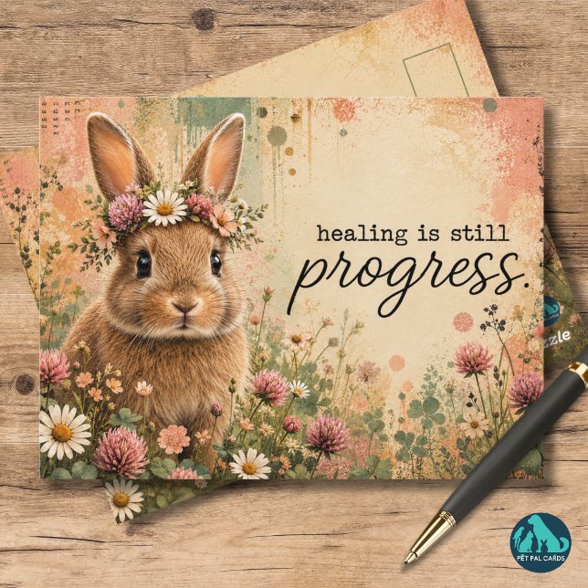 Healing Is Still Progress Inspirational Postcard (Healing has no deadline.)