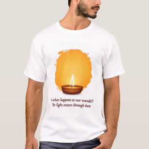 Healing Light Candle T‑Shirt   Inspirational Quote T-Shirt