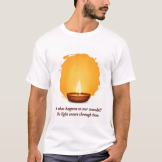 Healing Light Candle T‑Shirt | Inspirational Quote T-Shirt