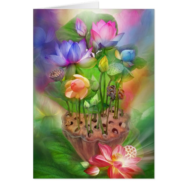 Healing Lotus Chakras Art Card (Front)