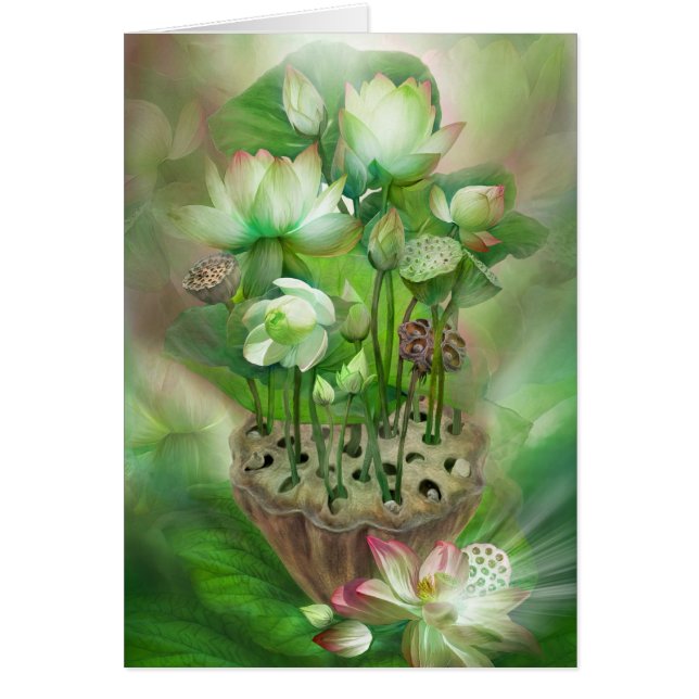 Healing Lotus Heart Chakra Art Card (Front)