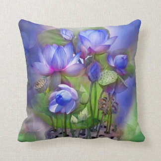 Healing Lotus Third Eye Chakra Art Pillow