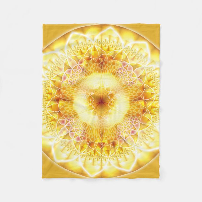 Healing Mandala 1 Fleece Blanket (Front)