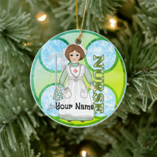 Healing nurse  ceramic tree decoration