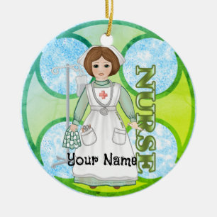 Healing nurse  ceramic tree decoration