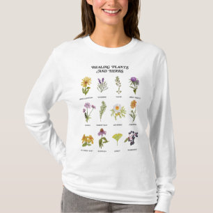 Healing Plants and Herbs Wild Flower Bohemian Gard T-Shirt