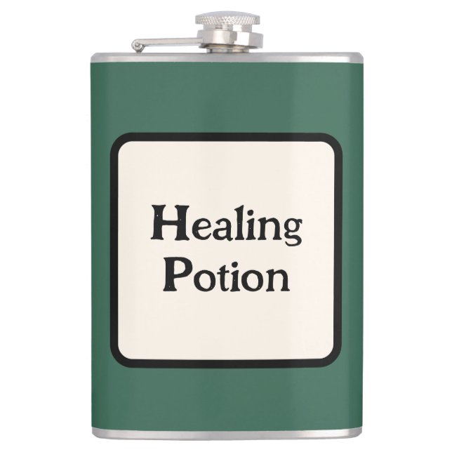 Healing Potion Vinyl Wrapped Flask (Front)
