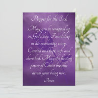 Healing Prayer for the Sick Get Well Card