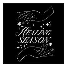 Healing Season | Modern Line Art Semi-Gloss Po