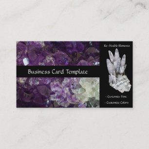 Healing Stones Amethyst Crystals Business Card