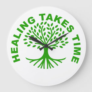 Healing Takes Time Mental Health Awareness Shirt Large Clock
