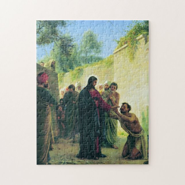 Healing the Blind Man by Carl Bloch Jigsaw Puzzle (Vertical)