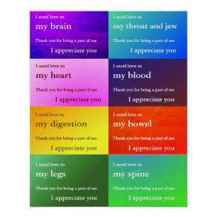 Healing The Body Affirmations Poster