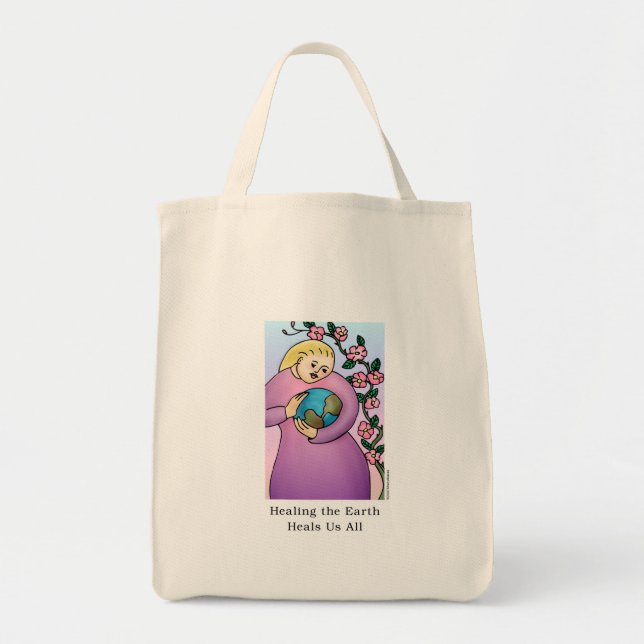 Healing the Earth Heals Us All Tote Bag (Front)