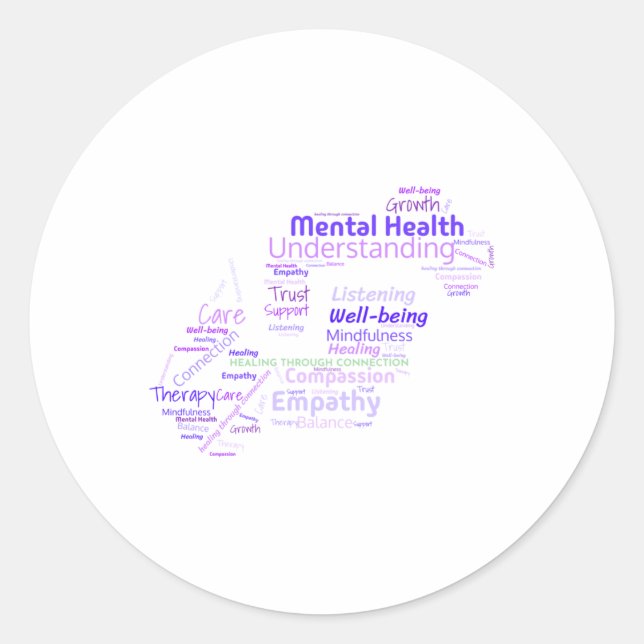 Healing Through Connection  Classic Round Sticker (Front)