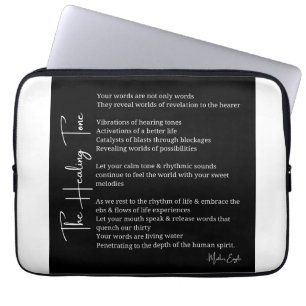 Healing Tone Sound poem poster wall art decor Laptop Sleeve