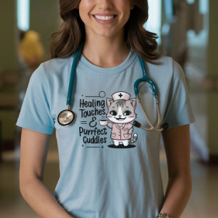 Healing Touches & Purrfect Cuddles for Cat T-Shirt
