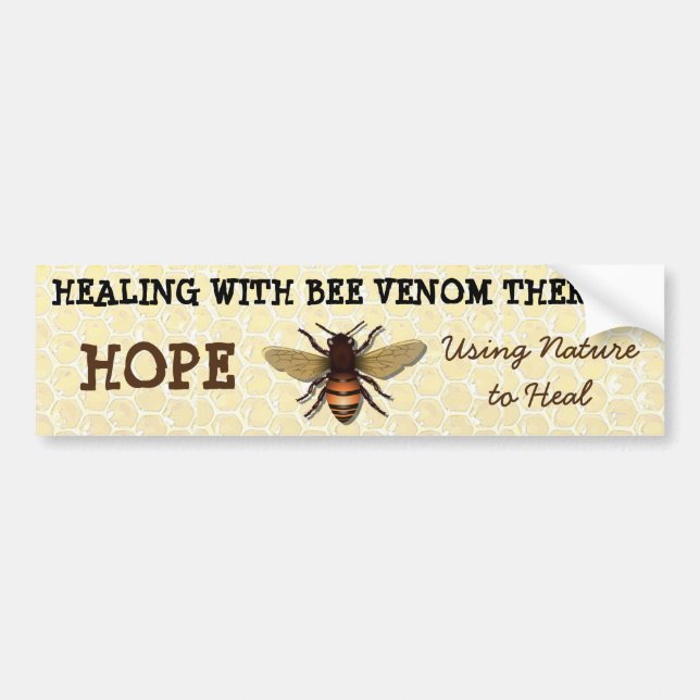 Healing with Bee Venom Therapy Bumper Sticker (Front)