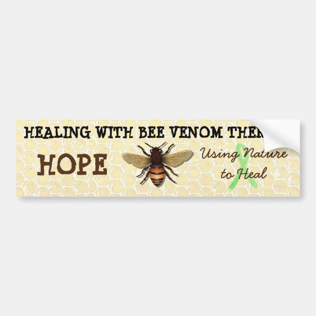 Healing with Bee Venom Therapy Bumper Sticker (Front)