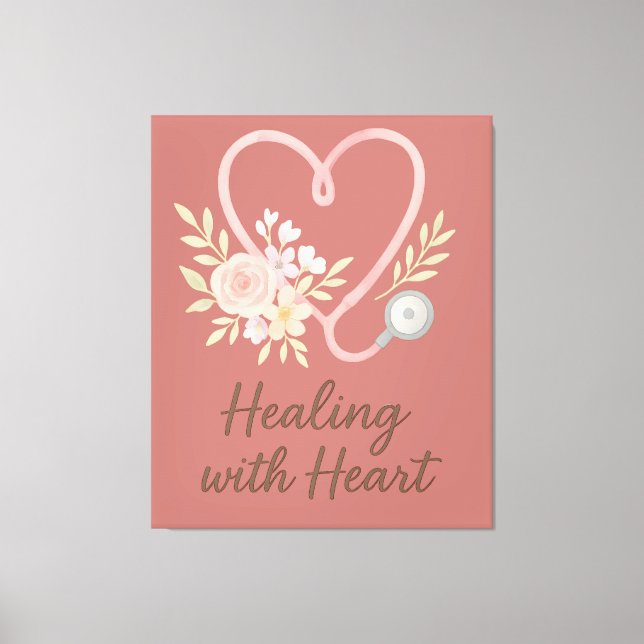 Healing with heart canvas print (Front)