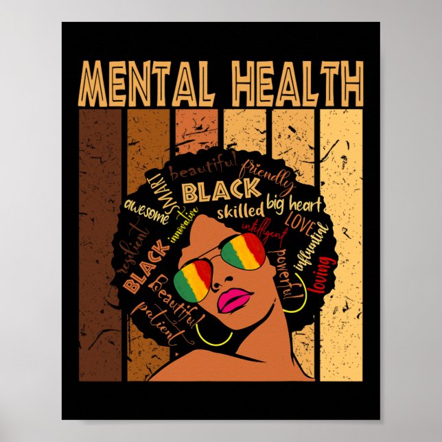 Health Afro African American Black History Month  Poster (Front)