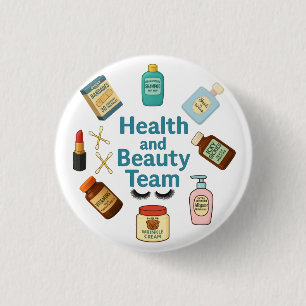 Health and Beauty Team 3 Cm Round Badge