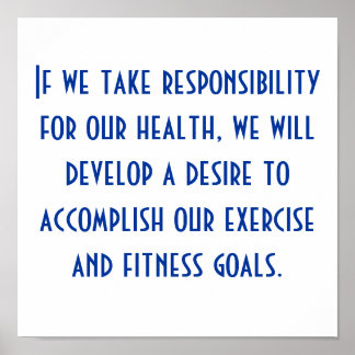 Health and Exercise Motivation Poster