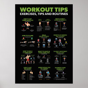 Health and Fitness Infographic - Diet and Exercise Poster