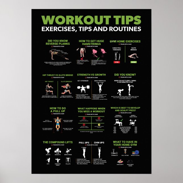 Health and Fitness Infographic - Diet and Exercise Poster (Front)