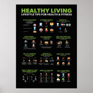 Health and Fitness Infographic - Diet and Exercise Poster