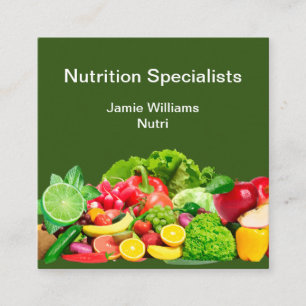 Health And Nutrition Business Cards