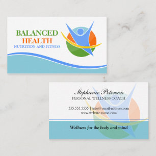 Health and Nutrition Coach Business Card