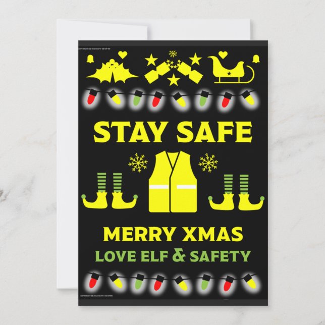 Health And Safety Xmas Gifts   Holiday Card (Front)