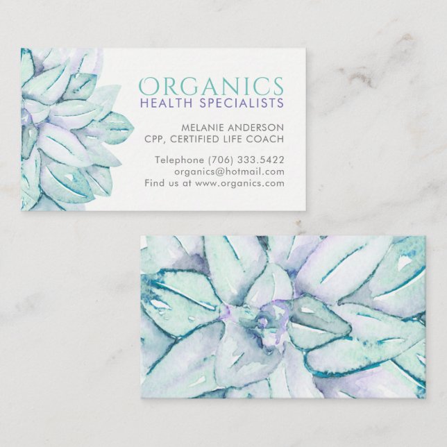 Health and Wellness Business Cards (Front/Back)