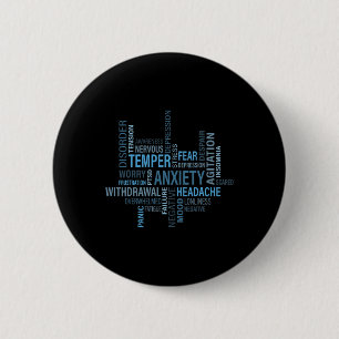 Health Awareness Anxiety Depression Disorder  6 Cm Round Badge