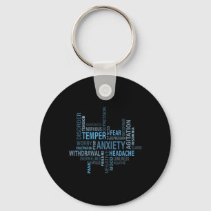Health Awareness Anxiety Depression Disorder Key Ring