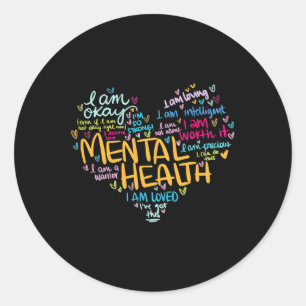 Health Awareness Depression 1  Classic Round Sticker