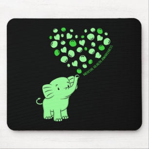 Health Awareness Elephant Hearts Supporter Graphic Mouse Pad