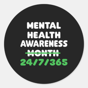 Health Awareness For Suicide Prevention  Classic Round Sticker